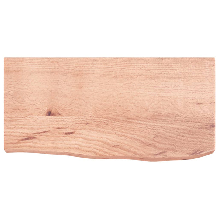 bordplade til badeværelse 60x30x(2-6) cm massivt træ lysebrun