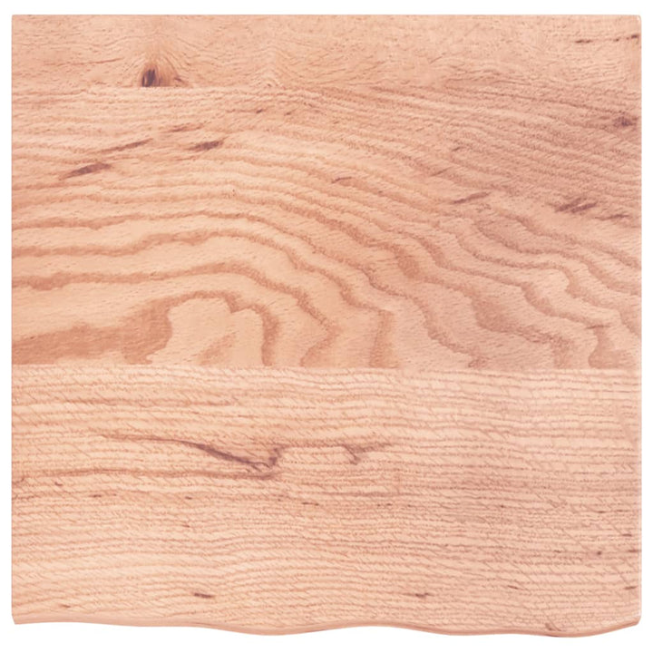 bordplade til badeværelse 60x60x2 cm massivt træ lysebrun