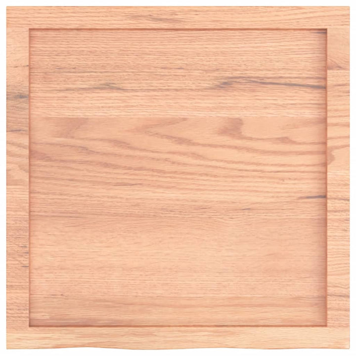 bordplade til badeværelse 60x60x(2-6) cm massivt træ lysebrun