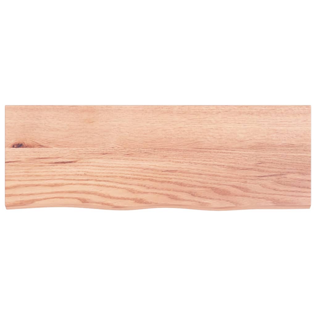 bordplade til badeværelse 80x30x2 cm massivt træ lysebrun