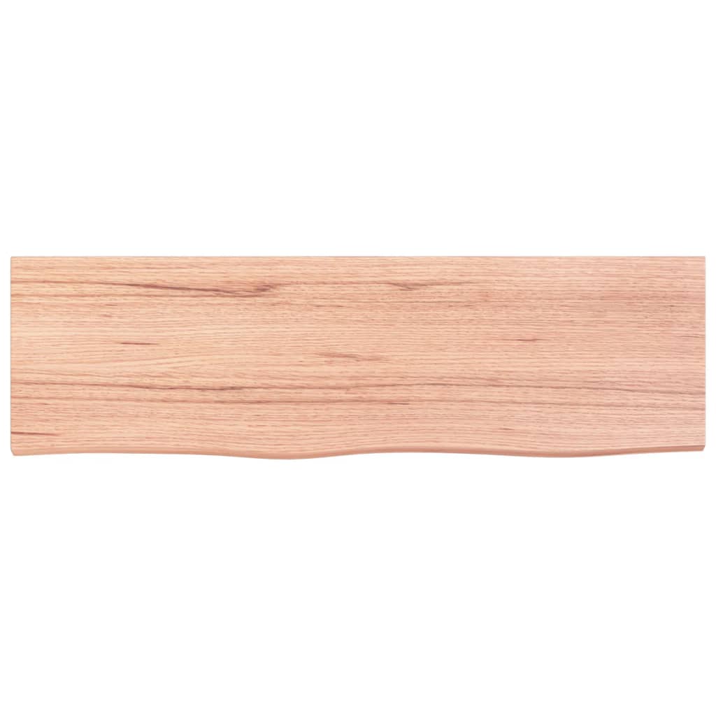 bordplade til badeværelse 100x30x2 cm massivt træ lysebrun
