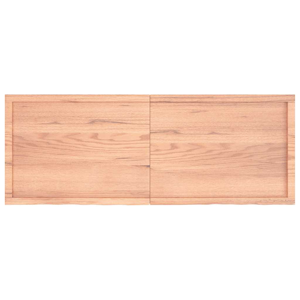 bordplade til badeværelse 160x60x(2-4) cm massivt træ lysebrun