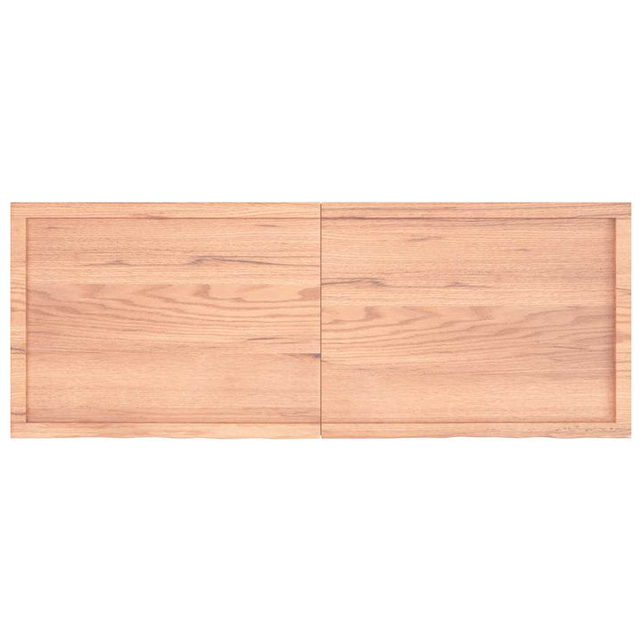 bordplade til badeværelse 160x60x(2-4) cm massivt træ lysebrun