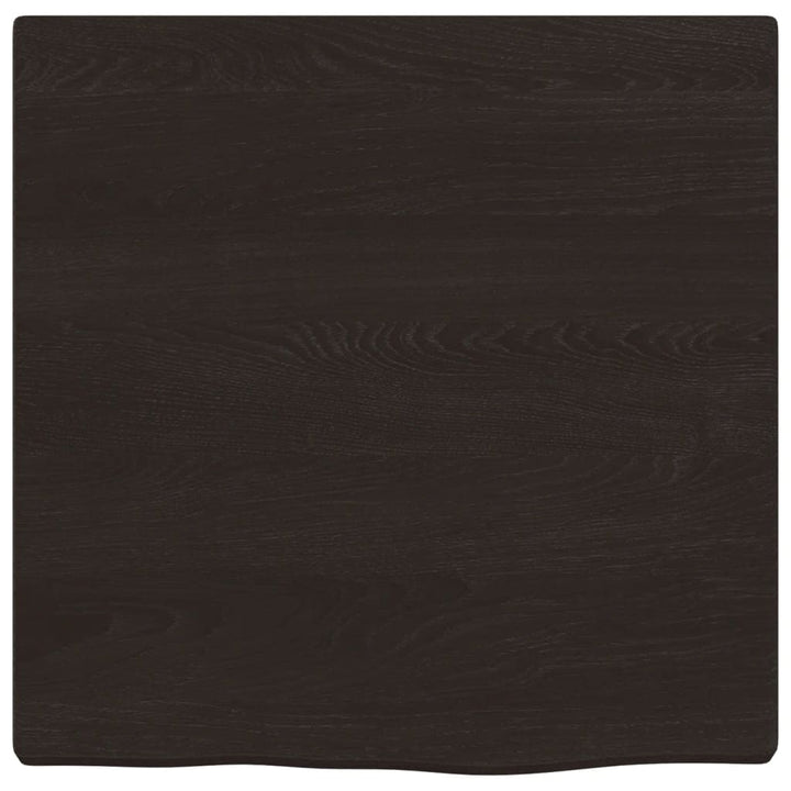 bordplade til badeværelse 40x40x2 cm massivt træ mørkebrun