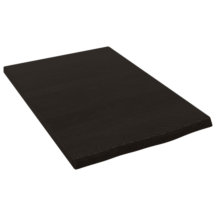 bordplade til badeværelse 40x60x2 cm massivt træ mørkebrun