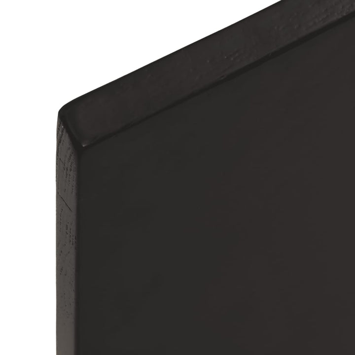 bordplade til badeværelse 40x60x2 cm massivt træ mørkebrun