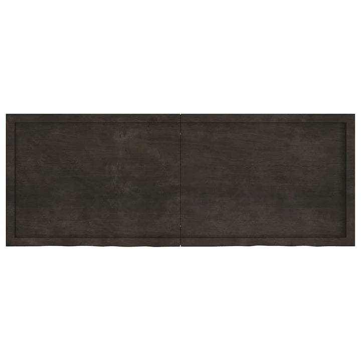bordplade til badeværelse 160x60x(2-4) cm massivt træ mørkebrun