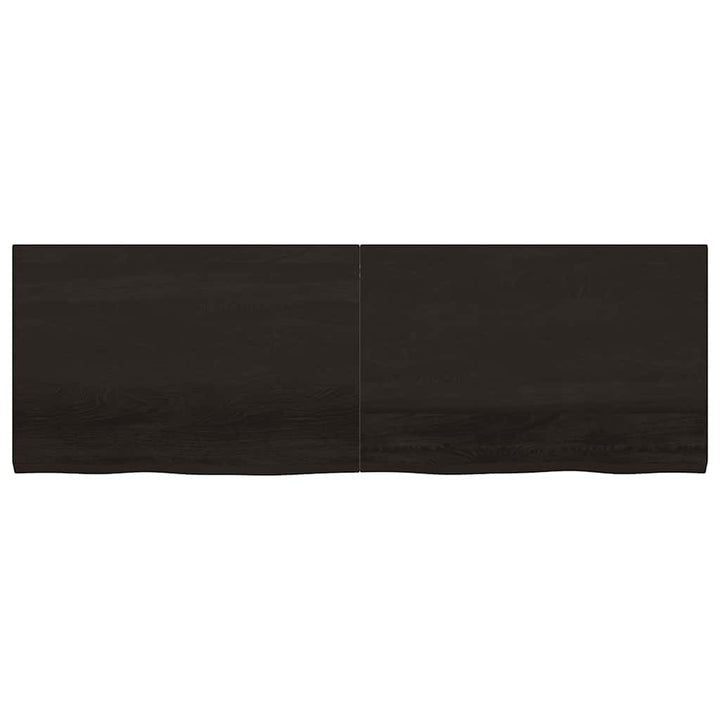 bordplade til badeværelse 180x60x(2-4) cm massivt træ mørkebrun