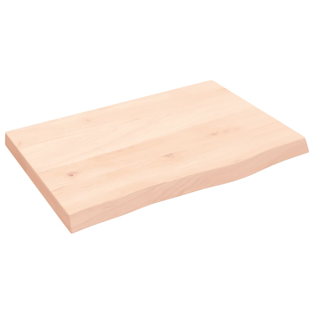 bordplade 60x40x(2-4) cm ubehandlet massivt egetræ