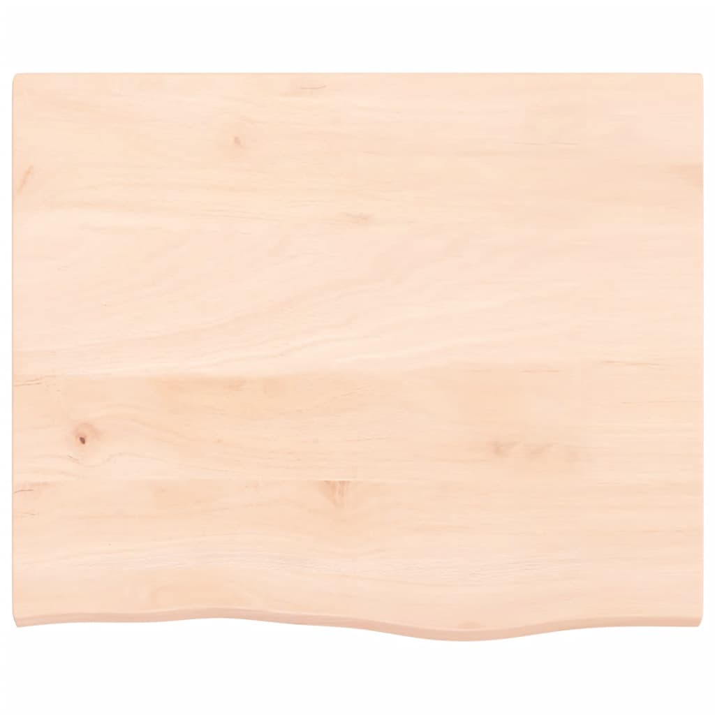 bordplade 60x50x2 cm ubehandlet massivt egetræ