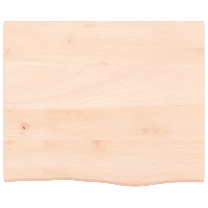 bordplade 60x50x2 cm ubehandlet massivt egetræ
