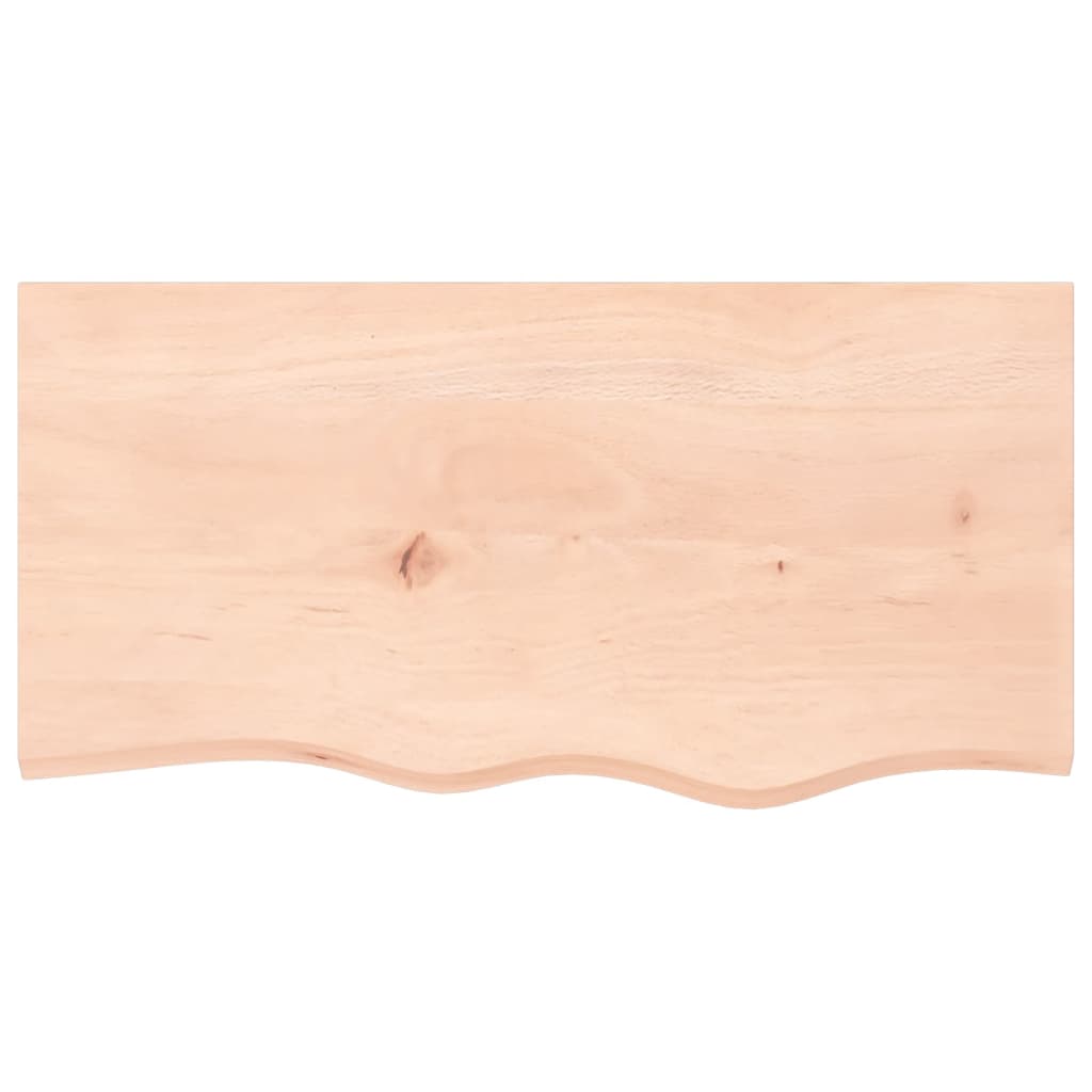 bordplade 80x40x(2-4) cm ubehandlet massivt egetræ