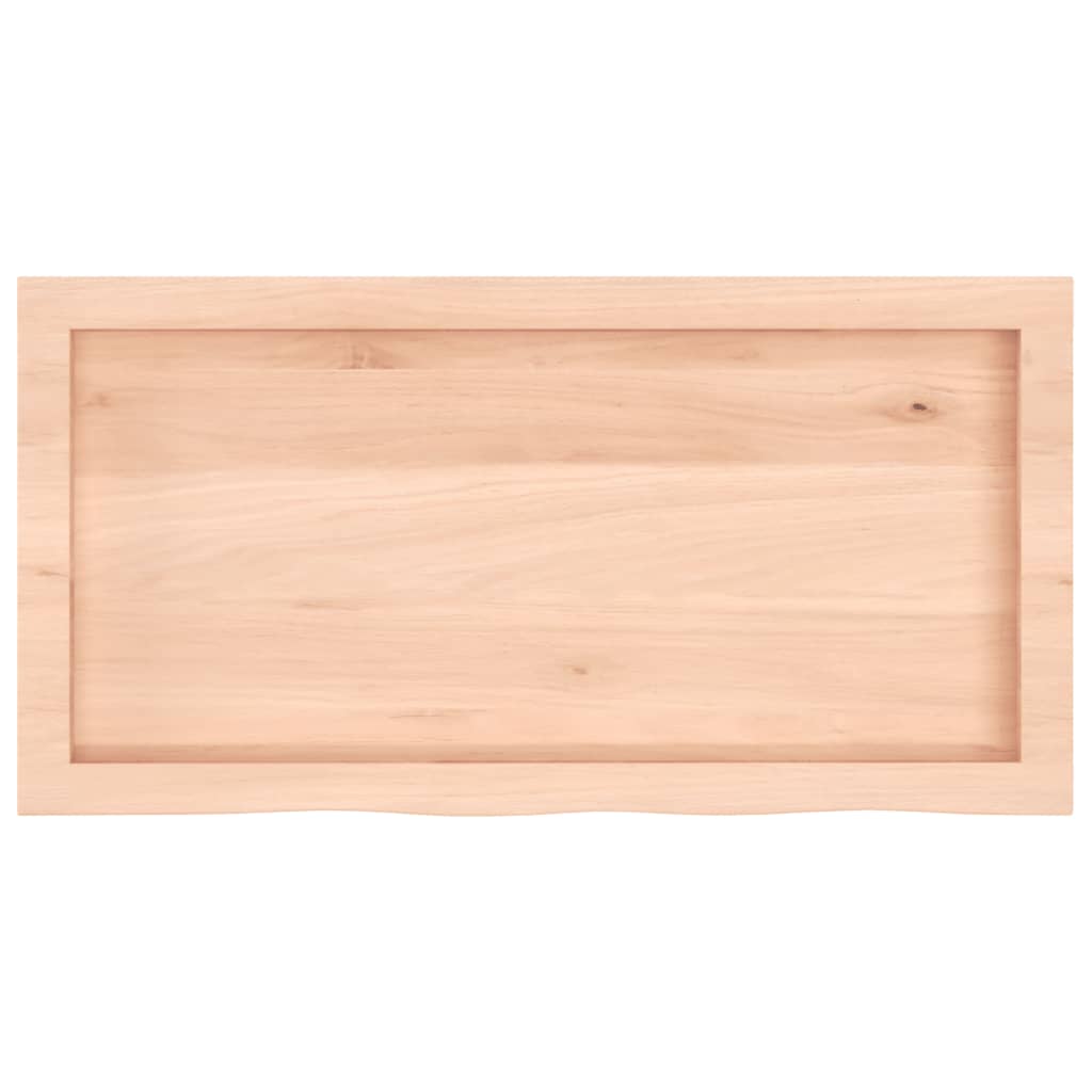 bordplade 80x40x(2-4) cm ubehandlet massivt egetræ