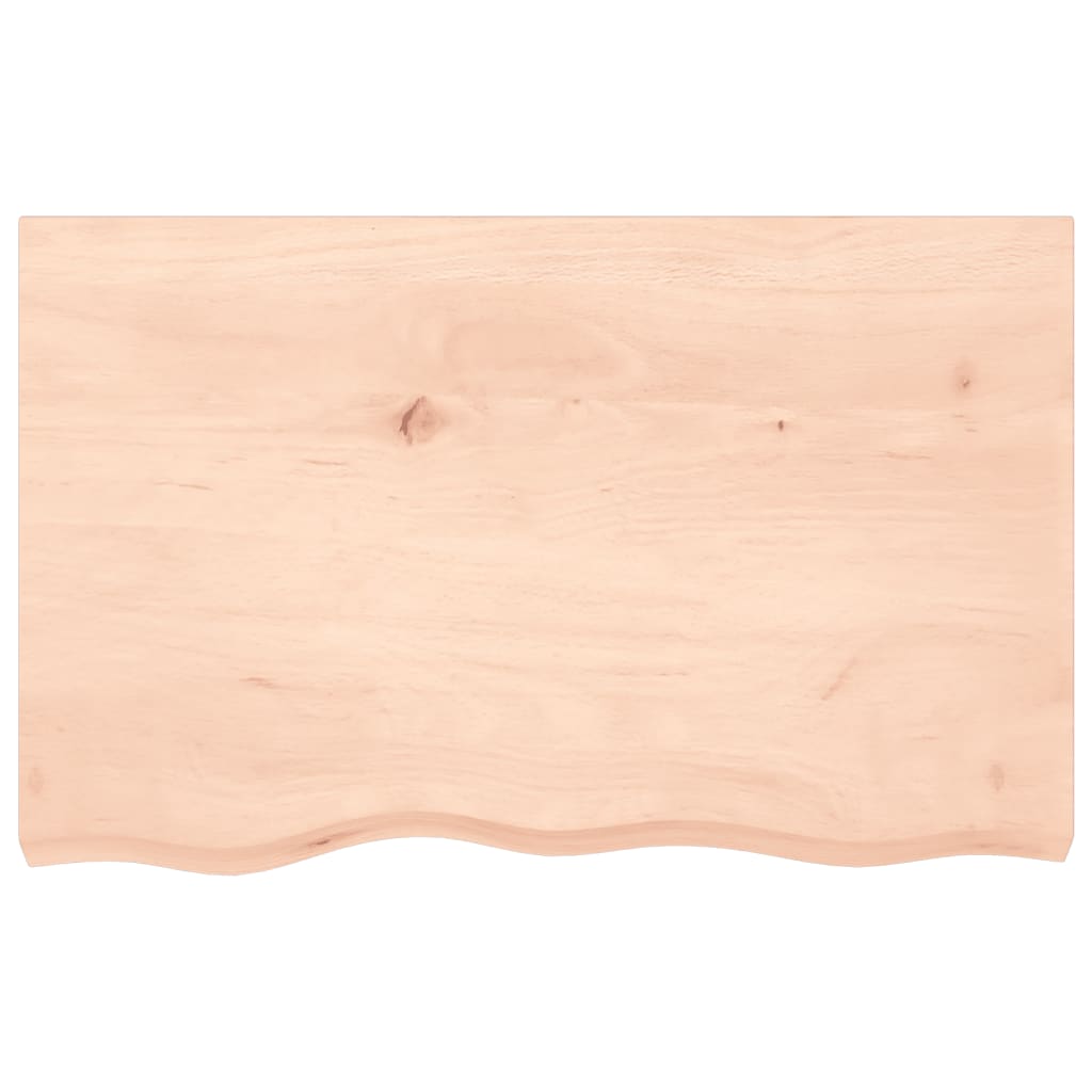 bordplade 80x50x2 cm ubehandlet massivt egetræ