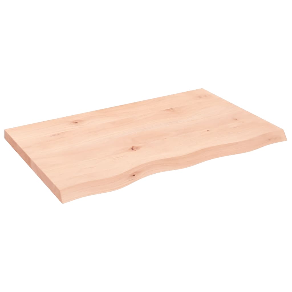 bordplade 80x50x(2-4) cm ubehandlet massivt egetræ
