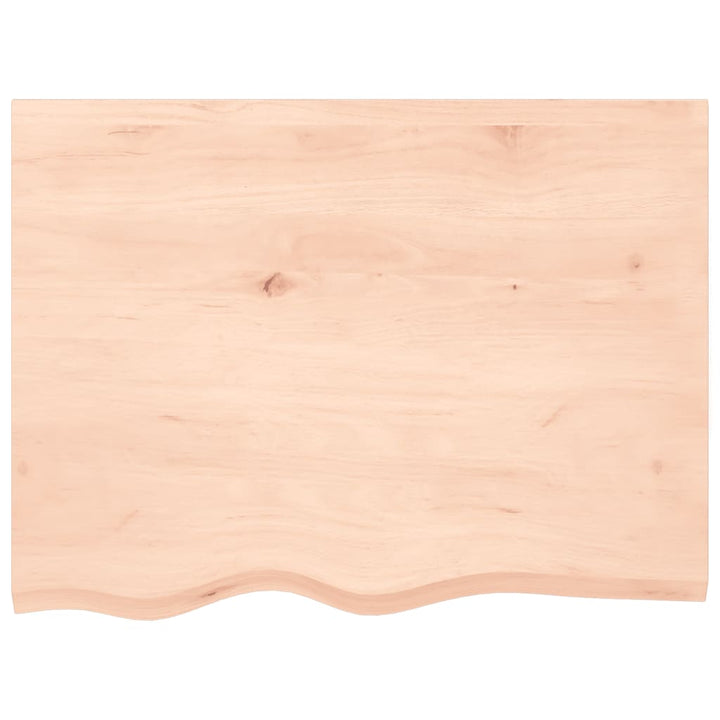 bordplade 80x60x2 cm ubehandlet massivt egetræ