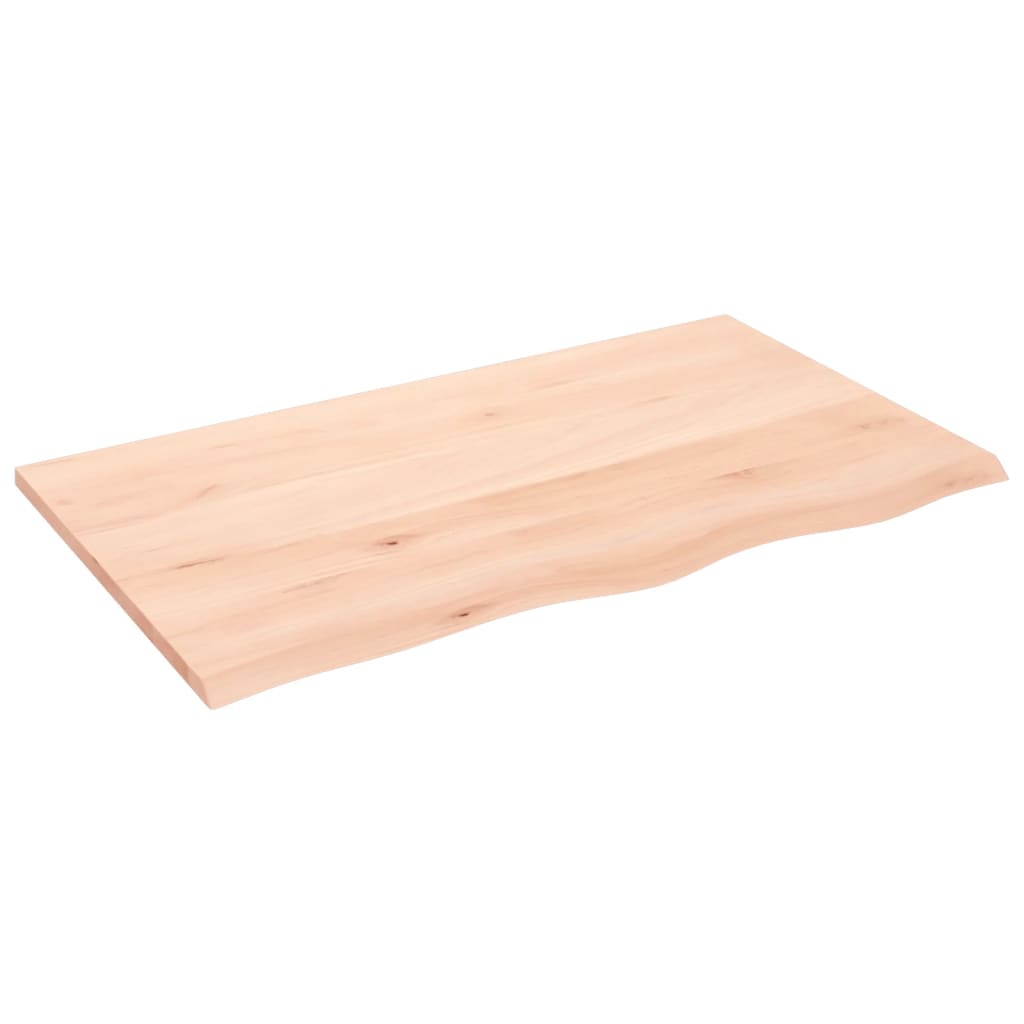 bordplade 100x60x2 cm ubehandlet massivt egetræ
