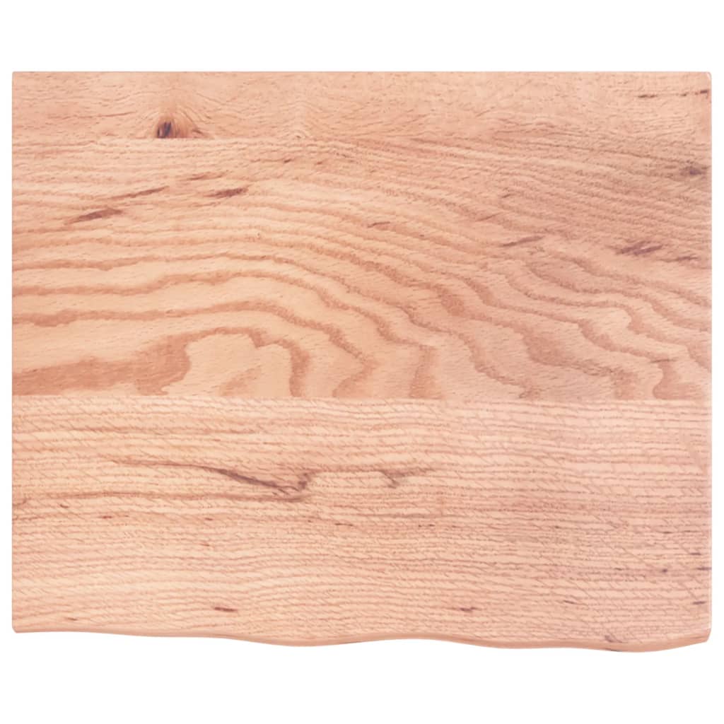 bordplade 60x50x2 cm behandlet massivt eg lysebrun