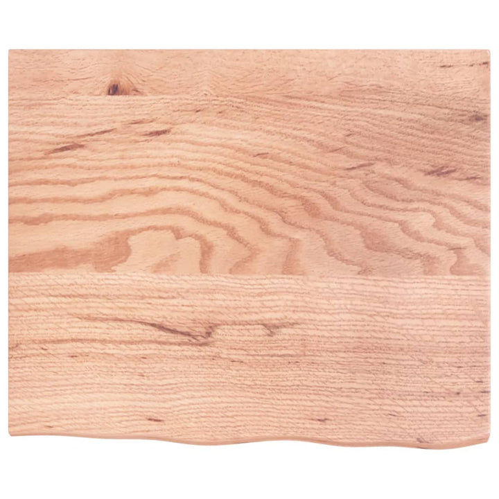 bordplade 60x50x2 cm behandlet massivt eg lysebrun