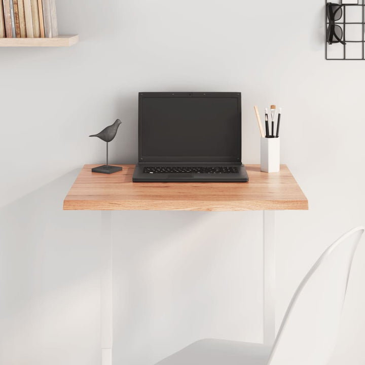 bordplade 60x50x2 cm behandlet massivt eg lysebrun