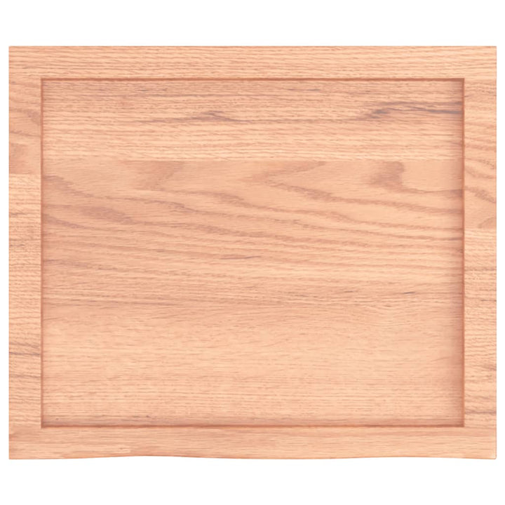 bordplade 60x50x(2-6) cm behandlet massivt egetræ lysebrun