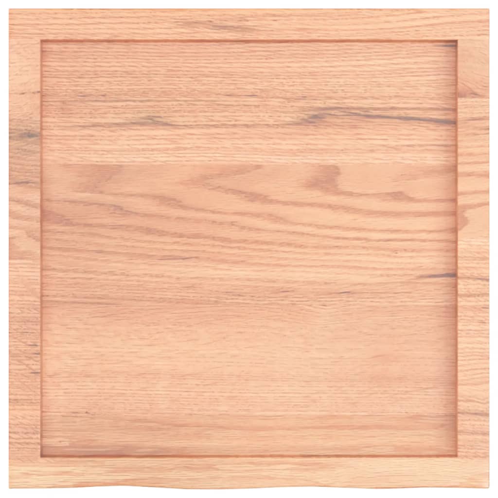 bordplade 60x60x(2-6) cm behandlet massivt egetræ lysebrun