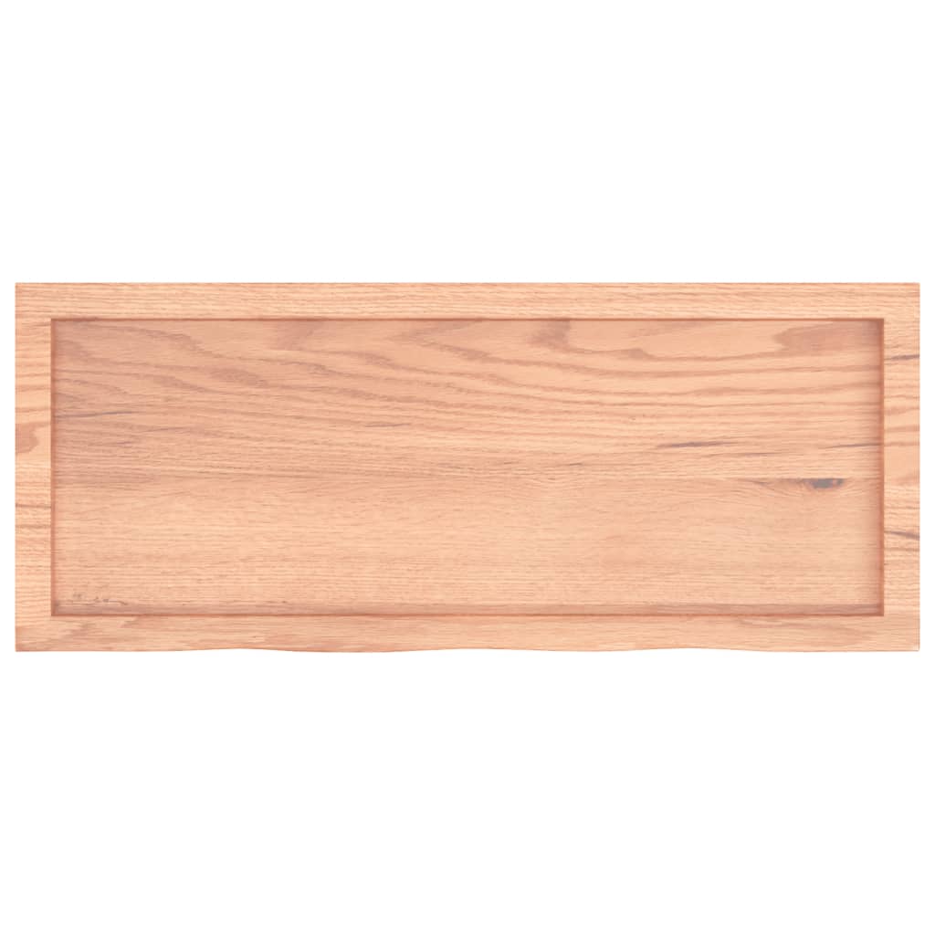 bordplade 100x40x(2-4) cm behandlet massivt egetræ lysebrun