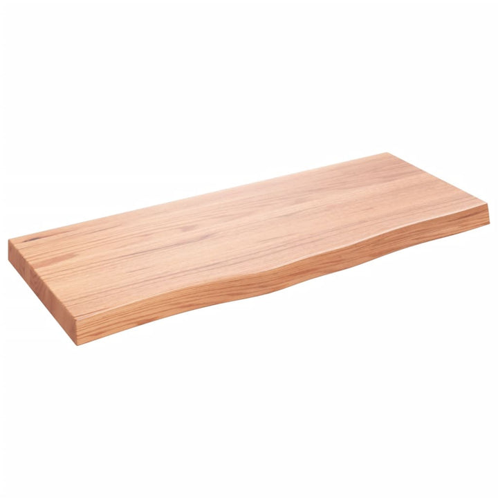 bordplade 100x40x(2-6) cm behandlet massivt egetræ lysebrun