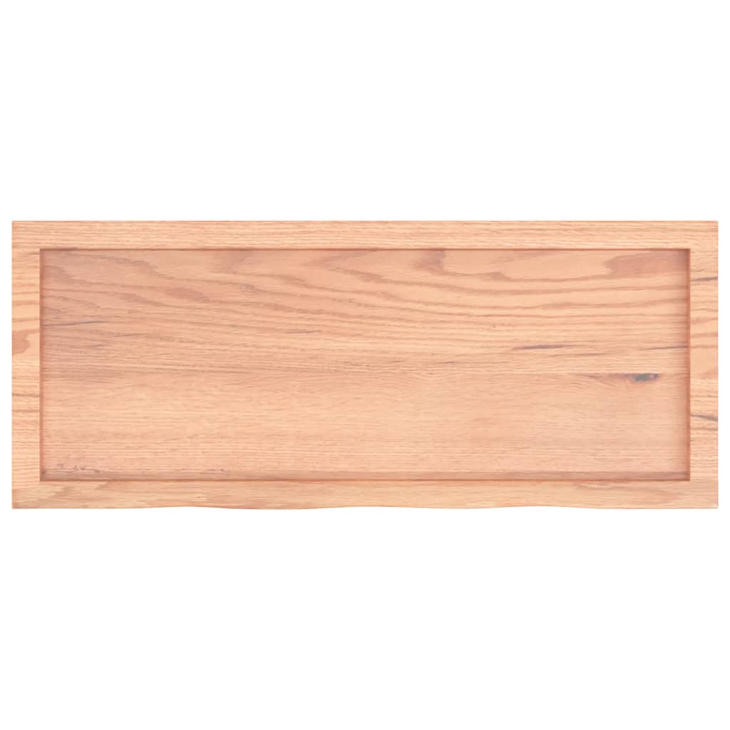 bordplade 100x40x(2-6) cm behandlet massivt egetræ lysebrun