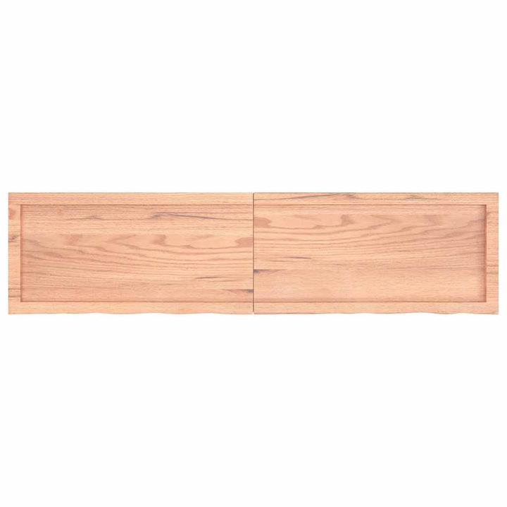 bordplade 160x40x(2-4) cm behandlet massivt egetræ lysebrun