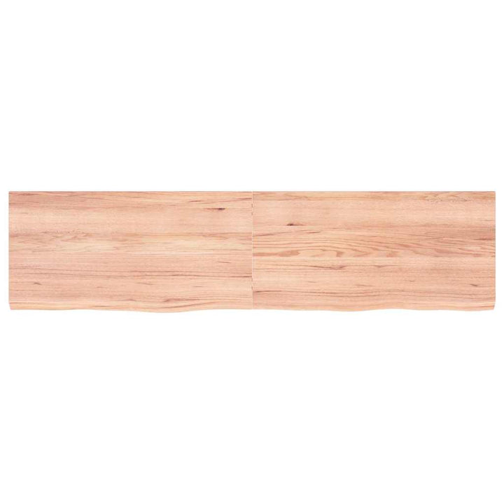 bordplade 160x40x(2-4) cm behandlet massivt egetræ lysebrun