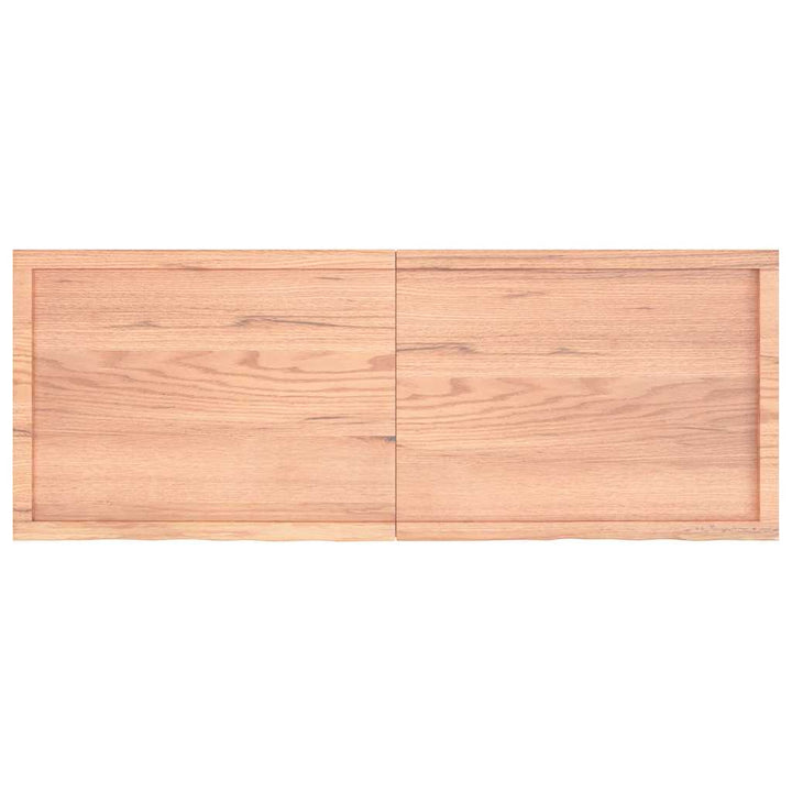 bordplade 160x60x(2-4) cm behandlet massivt egetræ lysebrun