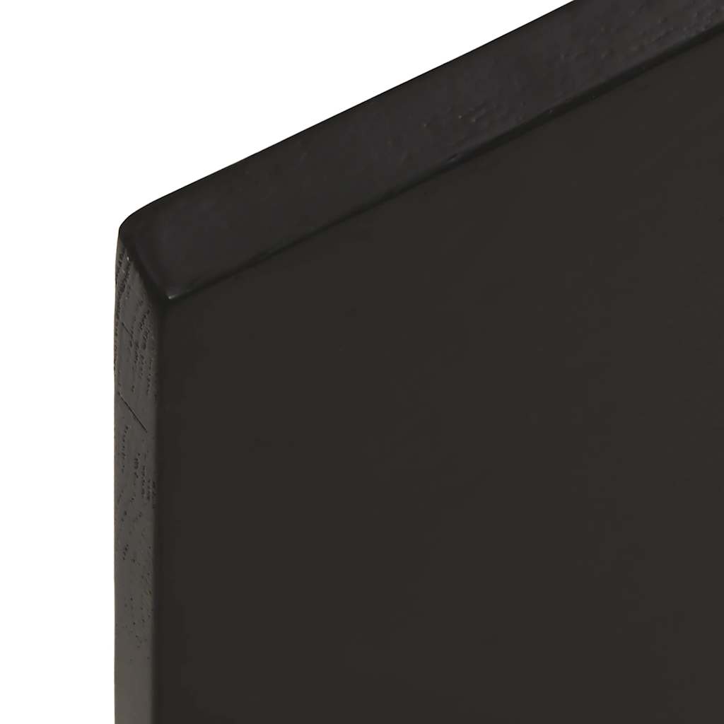 bordplade 100x60x2 cm behandlet massivt egetræ mørkebrun