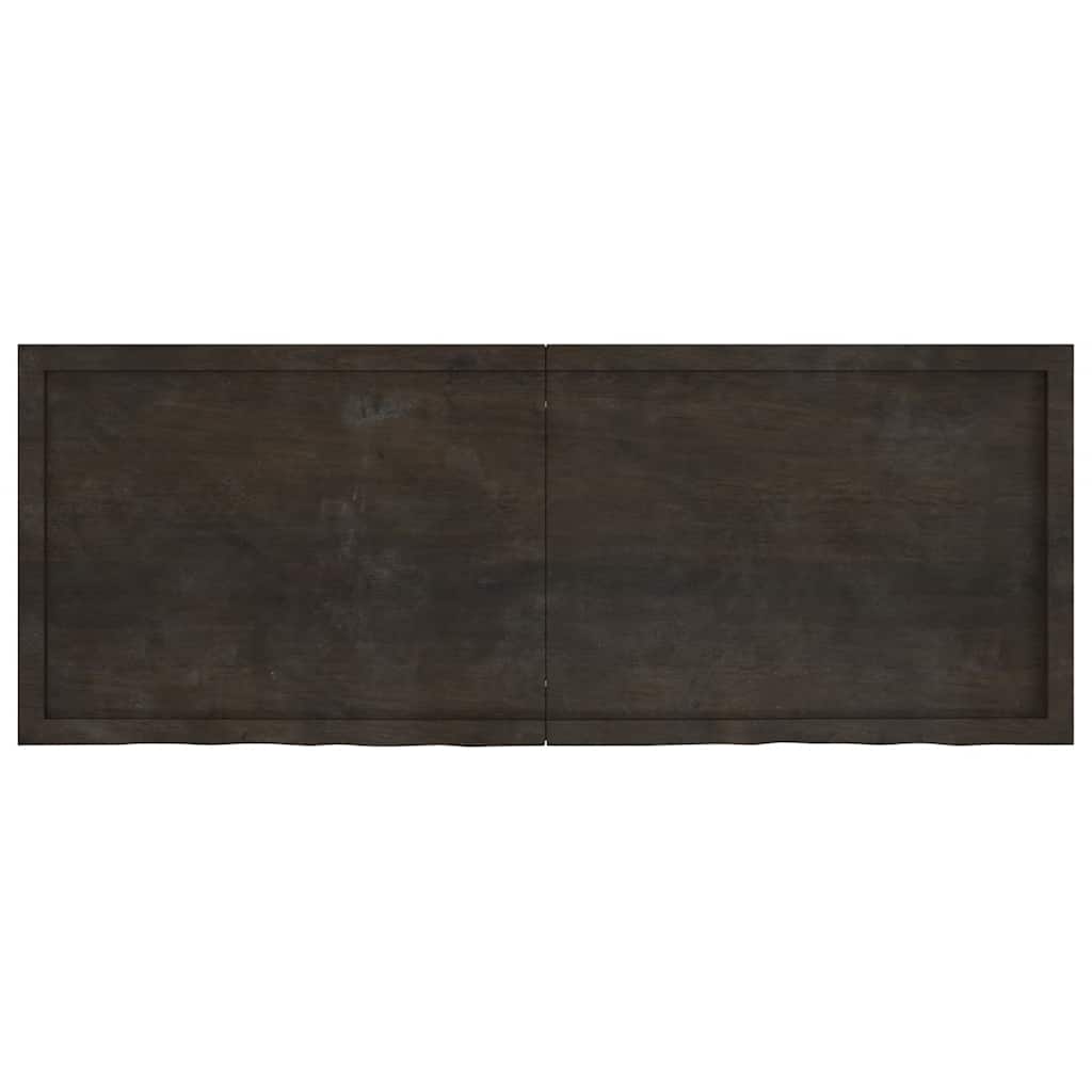 bordplade 160x60x(2-4) cm behandlet massivt egetræ mørkebrun