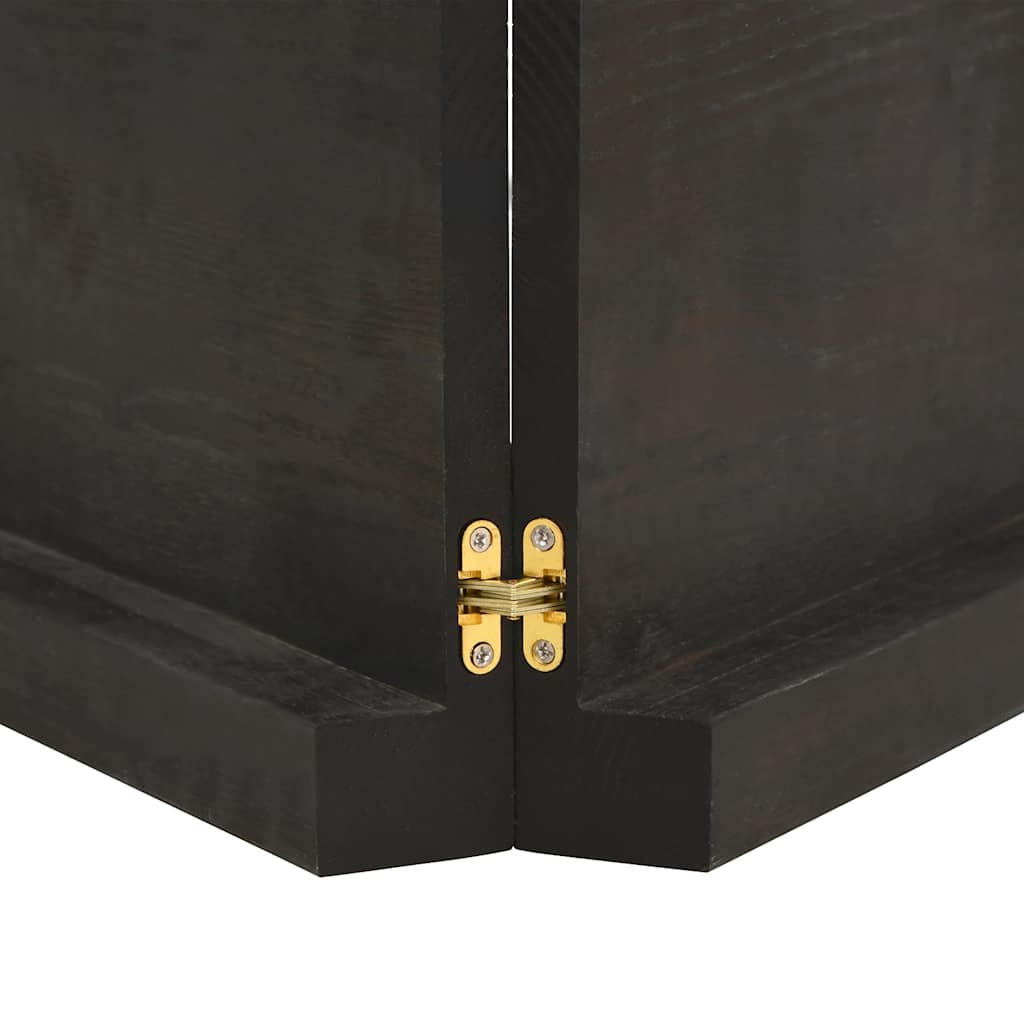 bordplade 180x60x(2-6) cm behandlet massivt egetræ mørkebrun