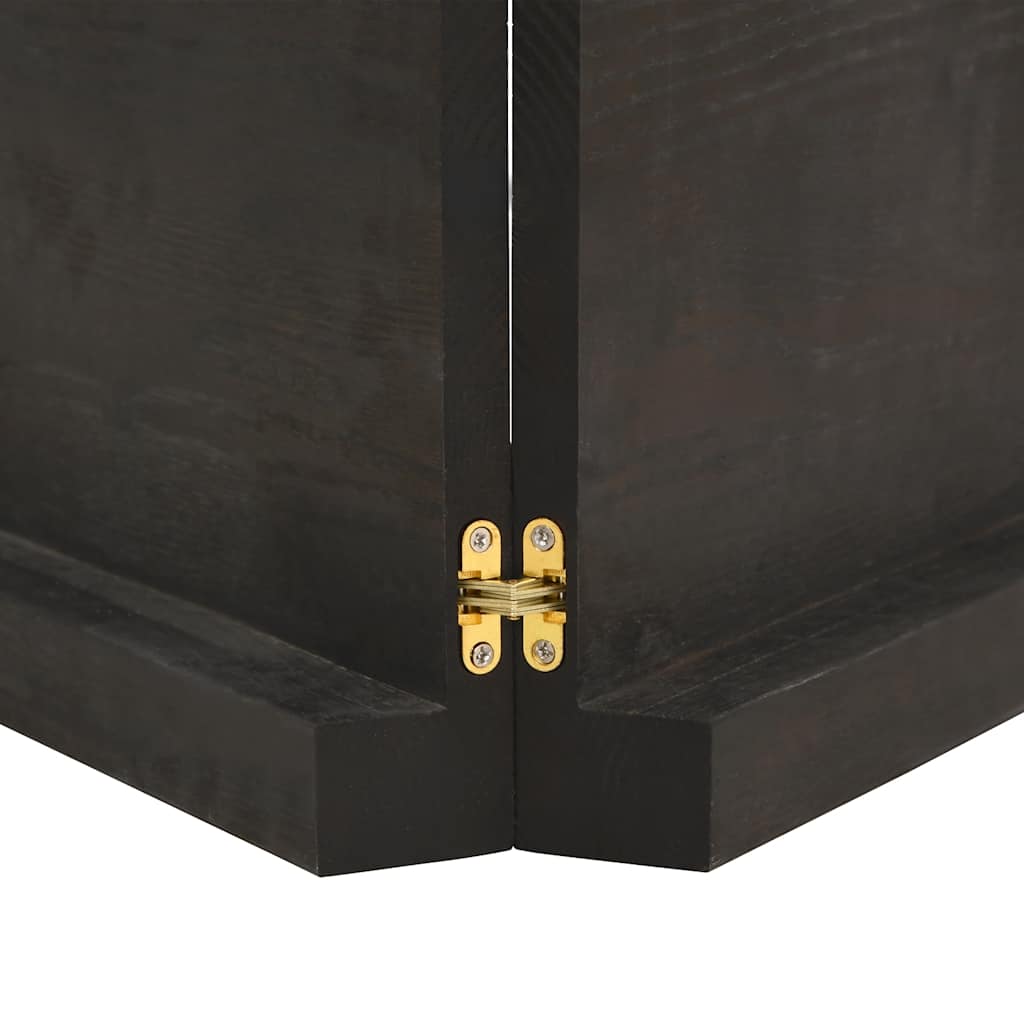 bordplade 200x60x(2-6) cm behandlet massivt egetræ mørkebrun