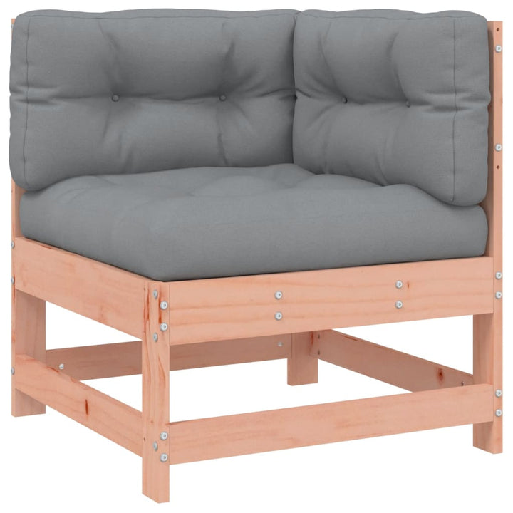 loungesæt til haven 6 dele med hynder massivt douglasgran