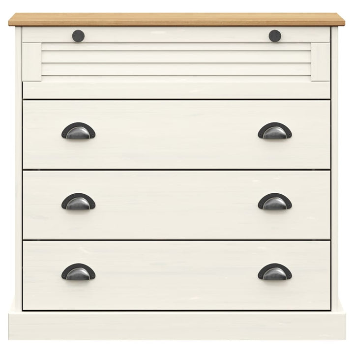 kommode VIGO 80x40x76 cm massivt fyrretræ hvid