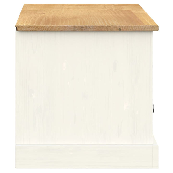 tv-bord VIGO 156x40x40 cm massivt fyrretræ hvid