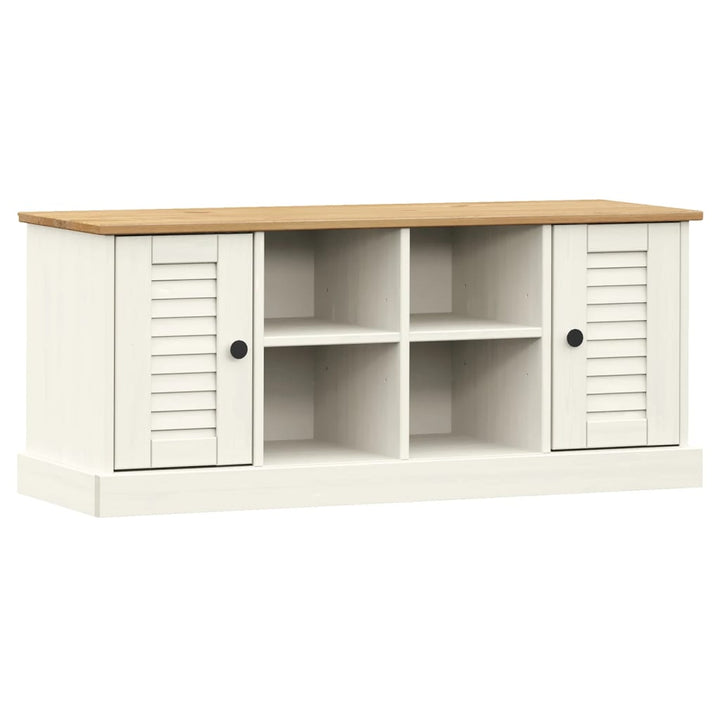 skobænk VIGO 106x35x45 cm massivt fyrretræ hvid