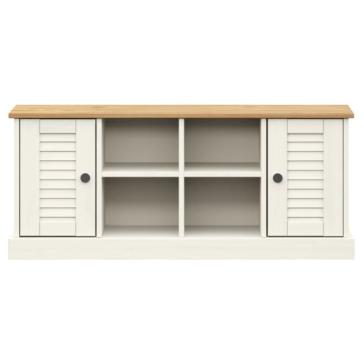 skobænk VIGO 106x35x45 cm massivt fyrretræ hvid
