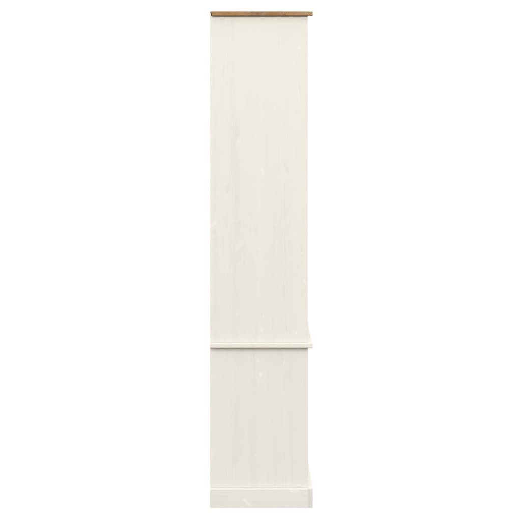 glasskab VIGO 85x35x170 cm massivt fyrretræ hvid