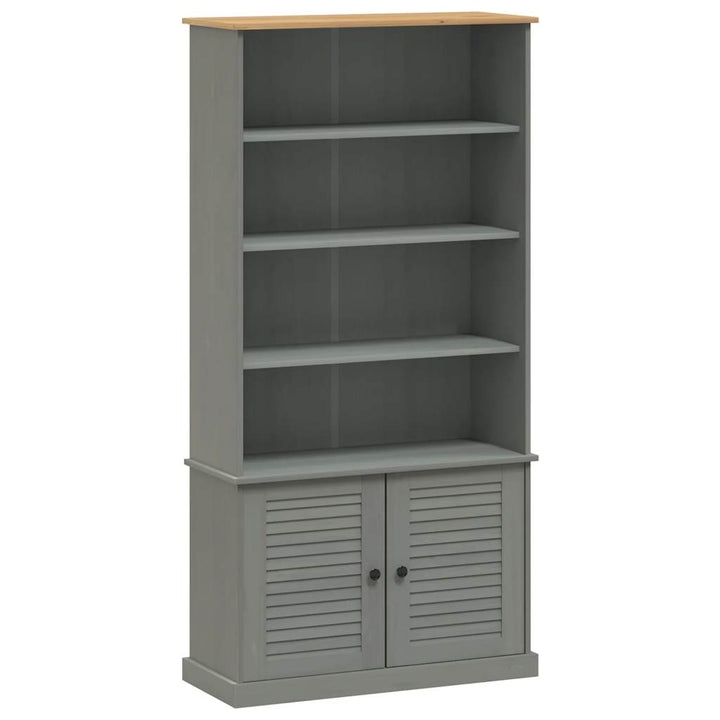 bogreol VIGO 85x35x170 cm massivt fyrretræ grå