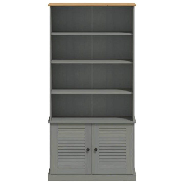 bogreol VIGO 85x35x170 cm massivt fyrretræ grå