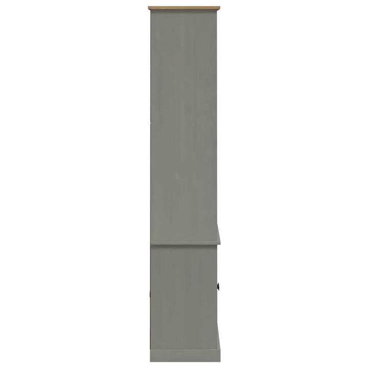 bogreol VIGO 85x35x170 cm massivt fyrretræ grå