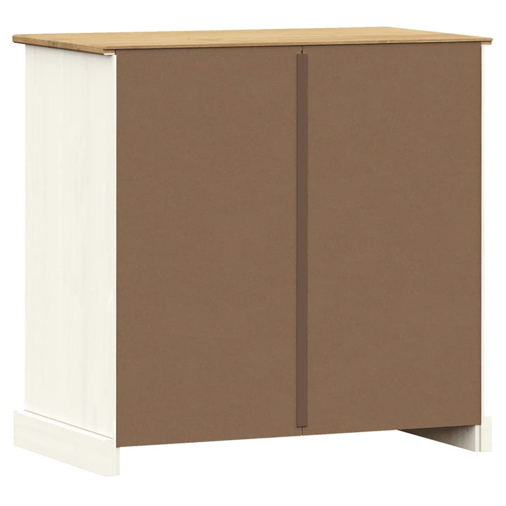 skænk med skuffer VIGO 78x40x75 cm massivt fyrretræ hvid