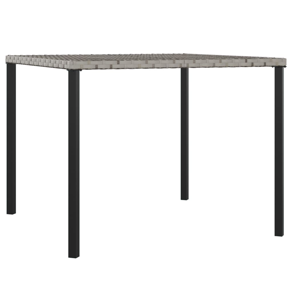 spisebordssæt til haven 6 dele med hynder polyrattan grå