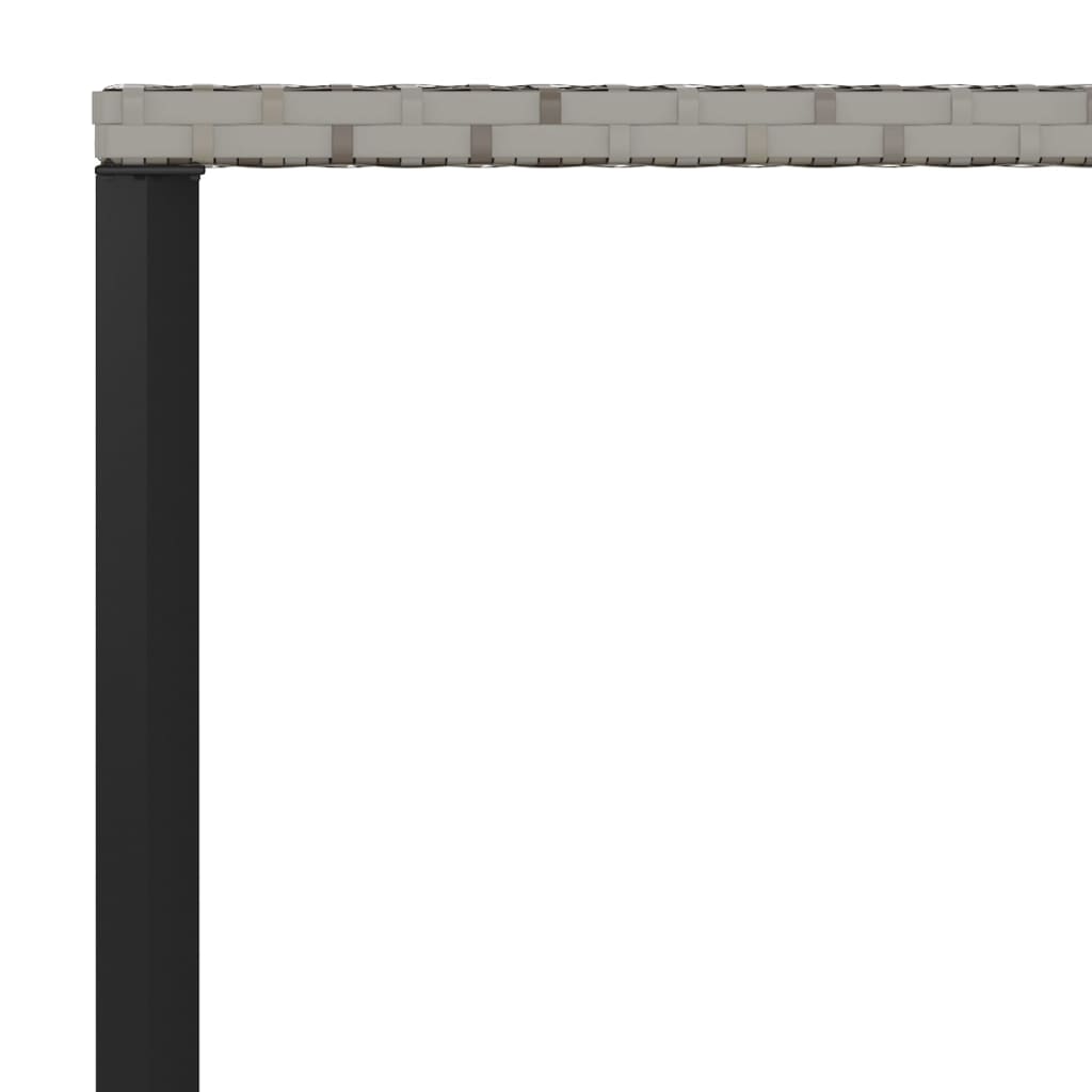 spisebordssæt til haven 6 dele med hynder polyrattan grå