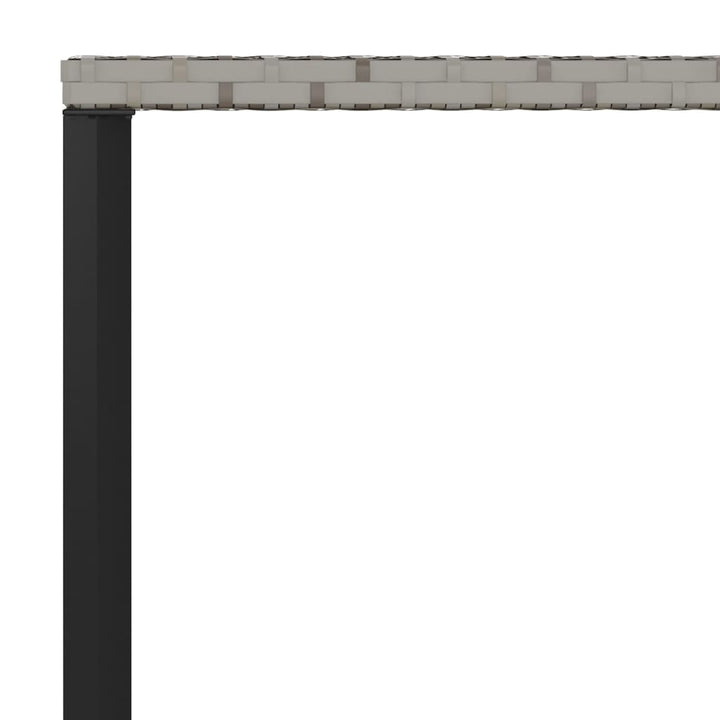 spisebordssæt til haven 6 dele med hynder polyrattan grå