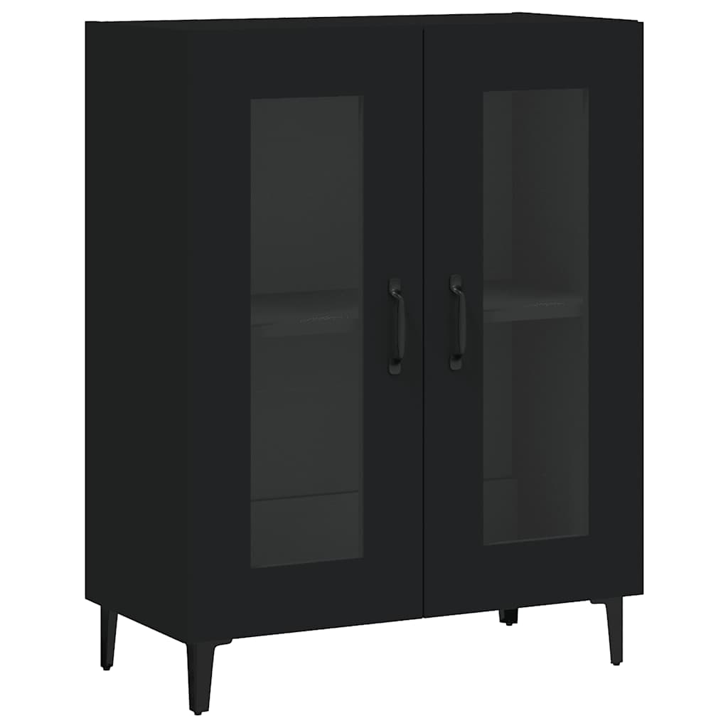 skænk 69,5x34x90 cm konstrueret træ sort